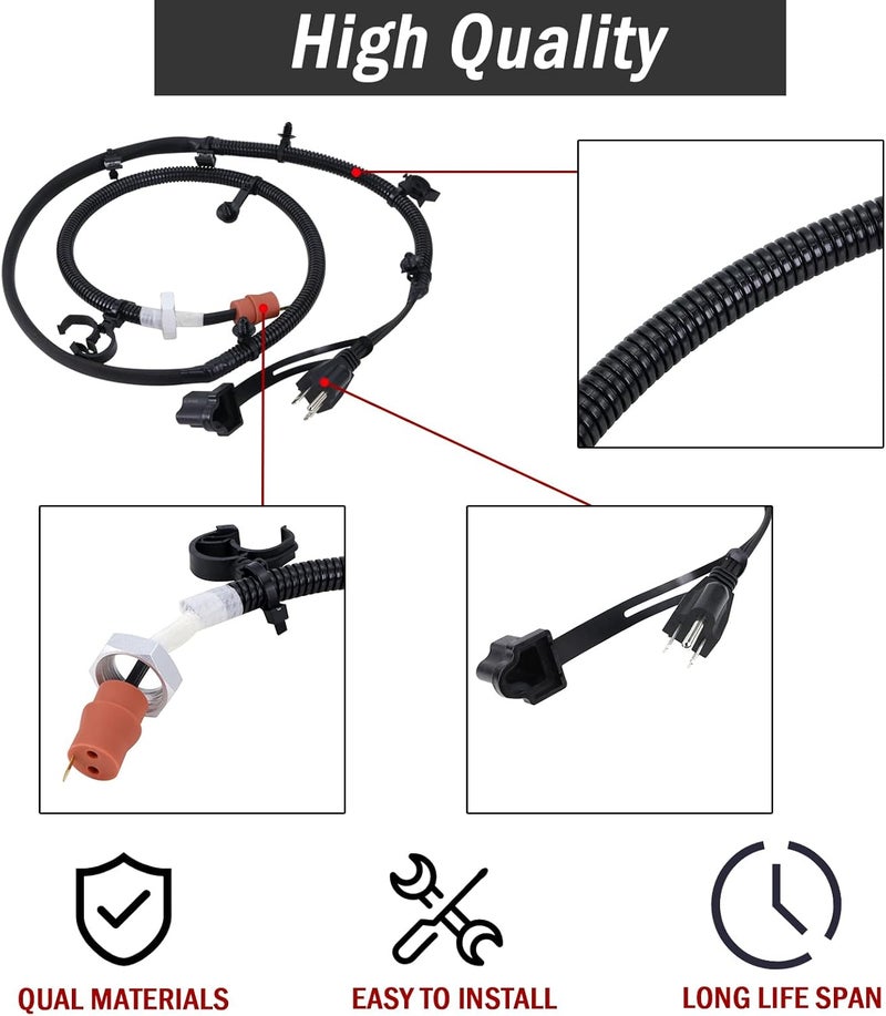 Xiaoyudou Engine Block Heater Cord Compatible with 2014-2018 Dodge Ram 6.7L Cummins Diesel 2500 3500 4500 5500 Replace 68223419AA - Image 4